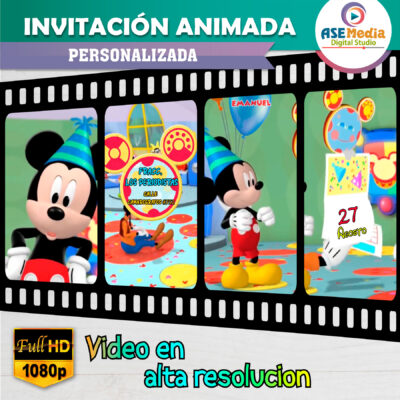 Mickey Mouse Video Invitación Animada para Cumpleaños - Imagen 8
