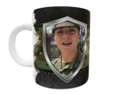 Foto Militar Camuflaje Plantilla Editable para Taza Gratis