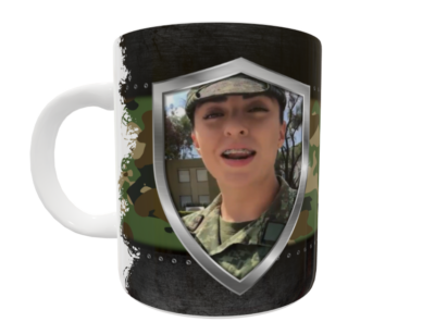 Foto Militar Camuflaje Plantilla Editable para Taza Gratis