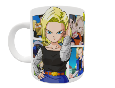 Dragon Ball Z, Número 18 Plantilla Editable para Taza - Imagen 12