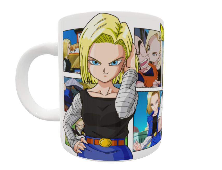 Dragon Ball Z, Número 18 Plantilla Editable para Taza - Imagen 12