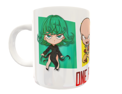 One Punch Man Chibi Plantilla Editable para Taza