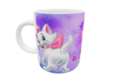 Aristogatos, Gatita Marie Plantilla Editable para Sublimación de Taza