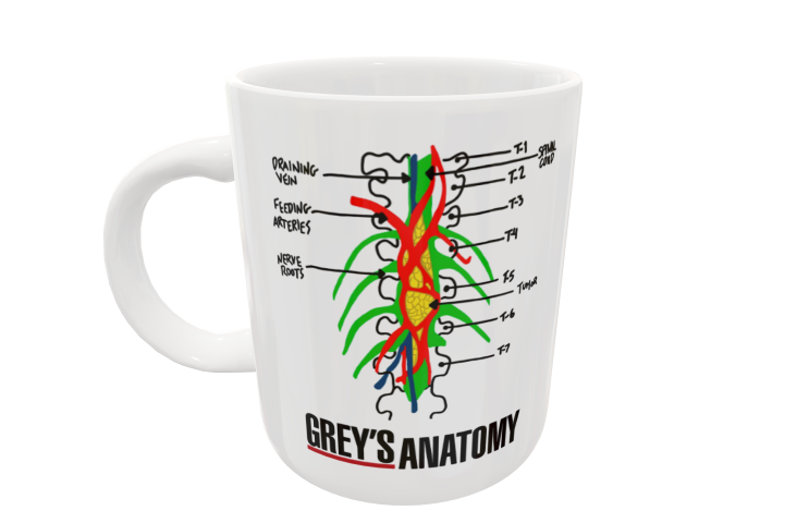 Anatomia de Grey Plantilla Editable para Sublimación de Taza