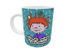 Aventuras en Pañales, Carlitos Plantilla Editable para Sublimación de Taza