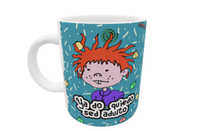 Aventuras en Pañales, Carlitos Plantilla Editable para Sublimación de Taza