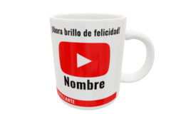 Yotube Pelo Plantilla Editable para Taza