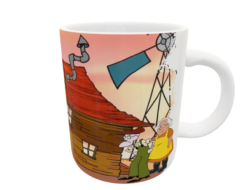 Coraje El Perro Cobarde Plantilla Editable para Taza