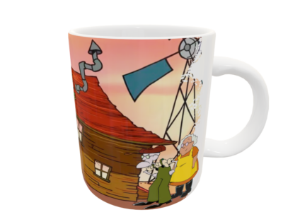 Coraje El Perro Cobarde Plantilla Editable para Taza