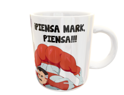 Omni Man, ¡Piensa Mark, Piensa!!! Plantilla Editable para Taza - Imagen 5