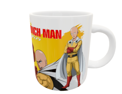 One Punch Man Plantilla Editable para Sublimación de Taza