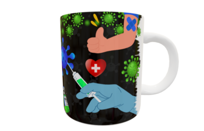 Sobreviví a la Primer Vacuna Coronavirus Plantilla Editable para Taza - Imagen 12