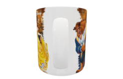 La Bella y La Bestia Plantilla Editable para Taza