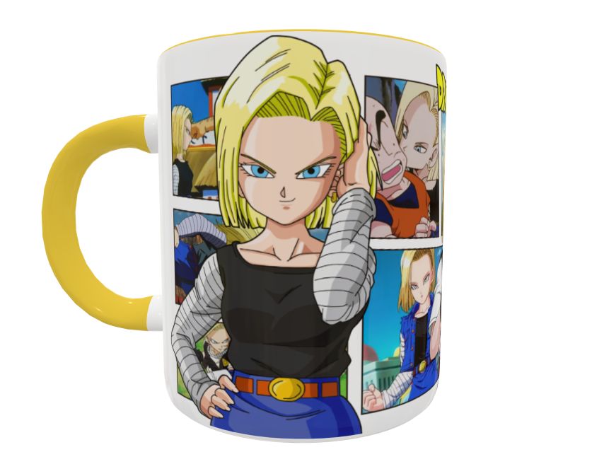 Dragon Ball Z, Número 18 Plantilla Editable para Taza - Imagen 8