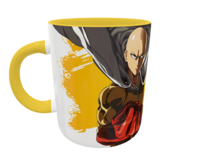 One Punch Man Plantilla Editable para Sublimación de Taza
