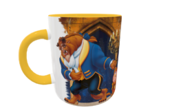 La Bella y La Bestia Plantilla Editable para Taza