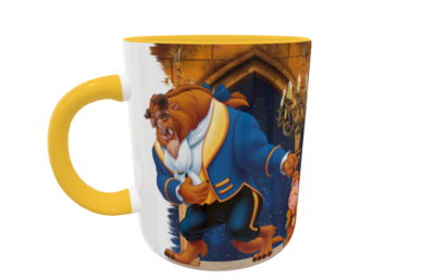 La Bella y La Bestia Plantilla Editable para Taza