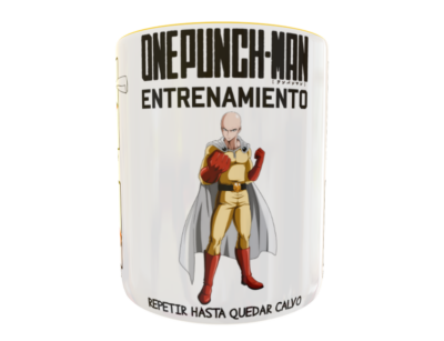 Entrenamiento One Punch Man Plantilla Editable para Sublimación de Taza - Imagen 4