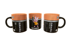 Batería Duracell Café Cafeína Paquete de 4 Plantillas Editables para Tazas