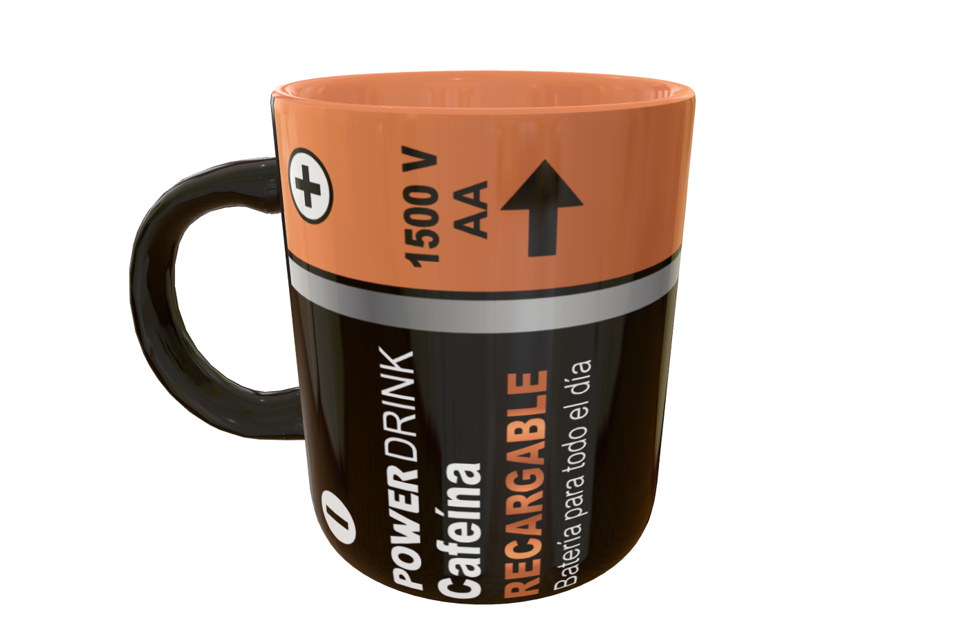 Bateria Duracell, Cafeína Recargable Plantilla Editable para Taza - Imagen 2