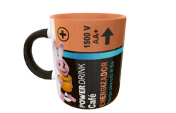 Bateria Duracell Ultra, Café Bateria Plantilla Editable para Taza