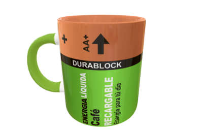Bateria Duracell Recargable Plantilla Editable para Taza