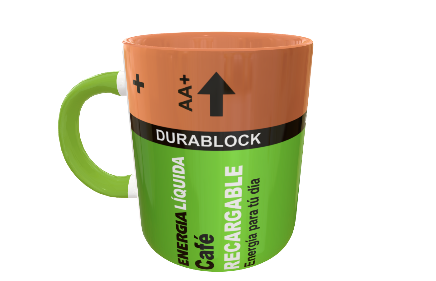 Bateria Duracell Recargable Plantilla Editable para Taza
