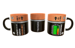 Batería Duracell Café Cafeína Paquete de 4 Plantillas Editables para Tazas
