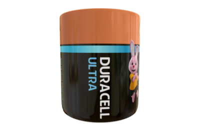 Bateria Duracell Ultra, Café Bateria Plantilla Editable para Taza