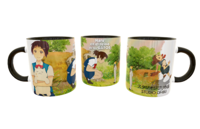 Haru en el Reino de los Gatos Studio Ghibli Plantilla Editable para Taza