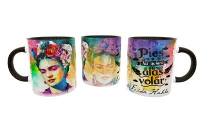 Frida Kahlo Plantilla Editable para Taza