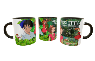 Arrietty y el Mundo de los Diminutos Studio Ghibli Plantilla Editable para Taza