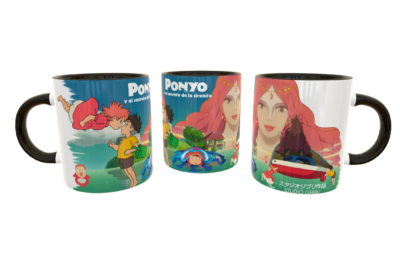 Ponyo y El Secreto de la Sirenita Studio Ghibli Plantilla Editable para Taza