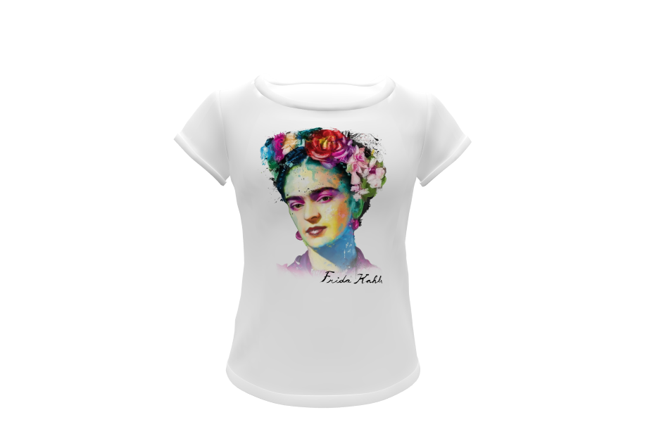 Frida Kahlo Plantilla Editable para Playera - Imagen 3