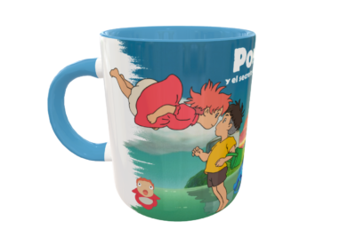 Ponyo y El Secreto de la Sirenita Studio Ghibli Plantilla Editable para Taza