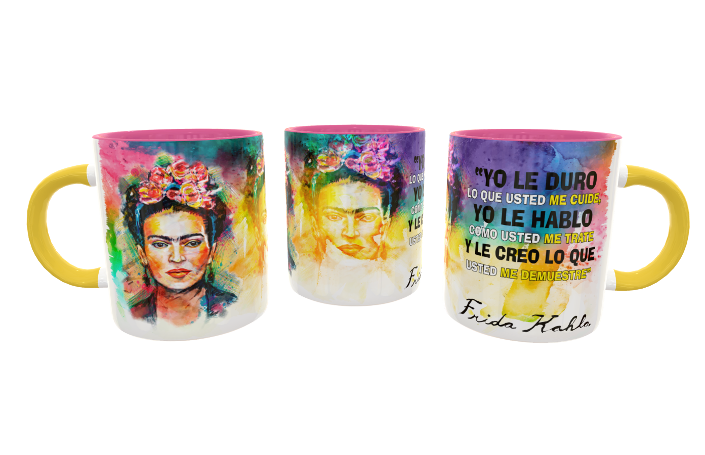 Frida Kahlo #02 Plantilla Editable para Taza - Imagen 5
