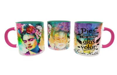 Frida Kahlo Plantilla Editable para Taza
