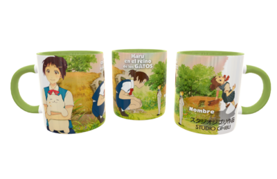 Haru en el Reino de los Gatos Studio Ghibli Plantilla Editable para Taza