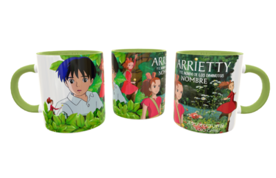 Arrietty y el Mundo de los Diminutos Studio Ghibli Plantilla Editable para Taza