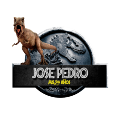 Jurassic World Logo Personalizado con Nombre Mod. 02