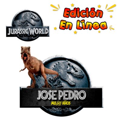 Jurassic World Logo Digital Editable En Línea Gratis para Cumpleaños