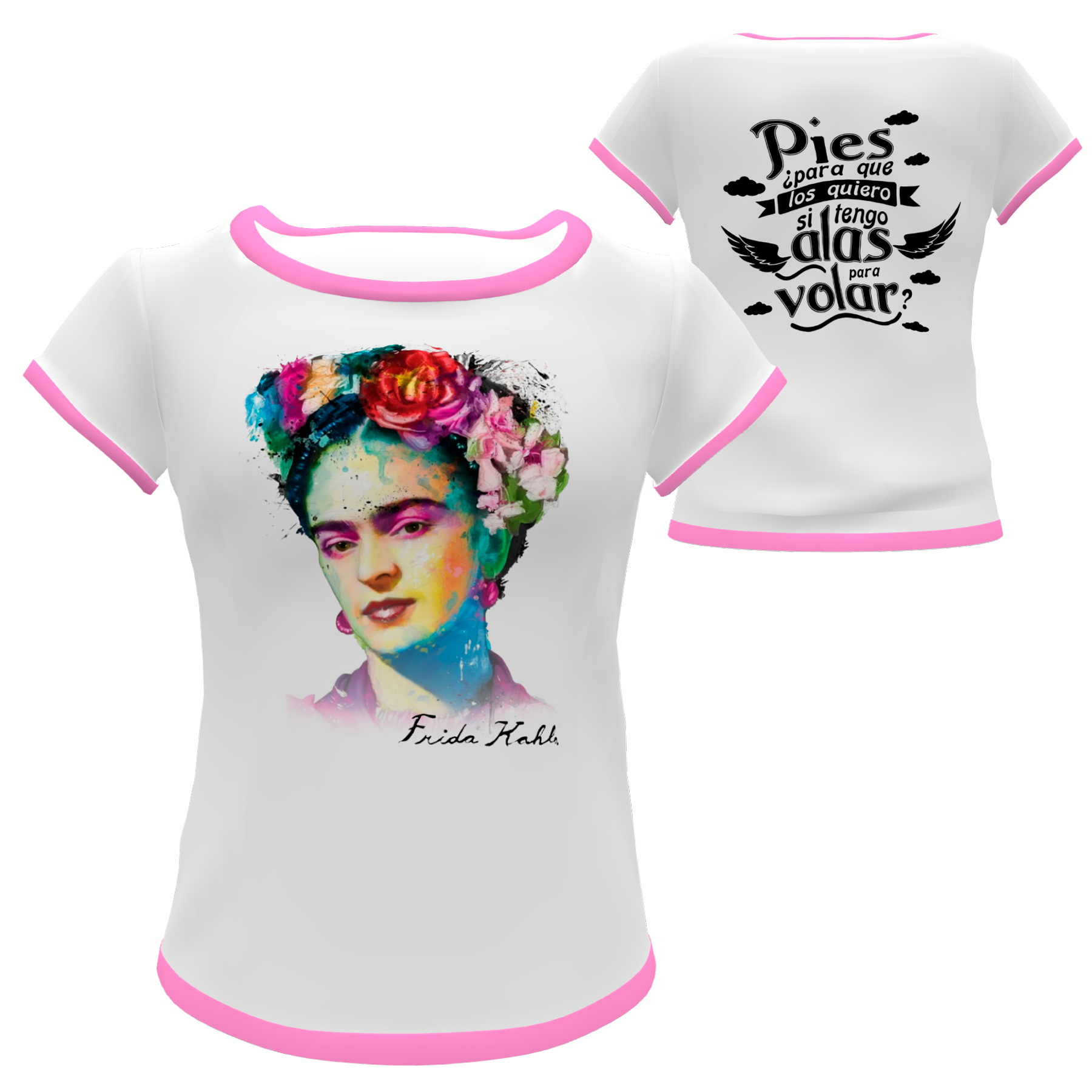 Frida Kahlo Plantilla Editable para Playera