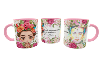 Frida Kahlo #03 Plantilla Editable para Taza - Imagen 6