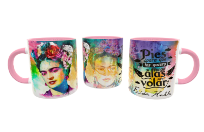 Frida Kahlo Plantilla Editable para Taza