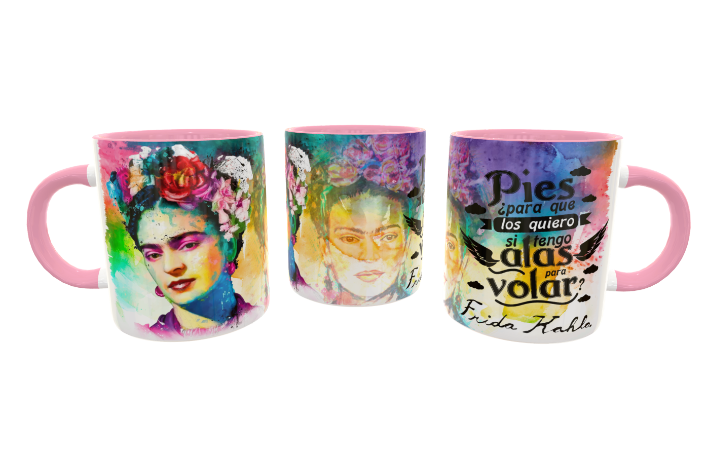 Frida Kahlo Plantilla Editable para Taza