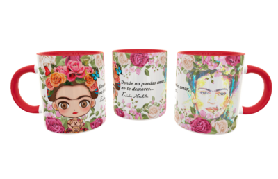 Frida Kahlo #03 Plantilla Editable para Taza - Imagen 7
