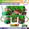 Dragon Ball Super, Broly Plantilla Editable para Taza