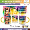 Frida Kahlo #02 Plantilla Editable para Taza