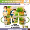 Haru en el Reino de los Gatos Studio Ghibli Plantilla Editable para Taza