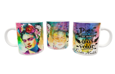 Frida Kahlo Plantilla Editable para Taza